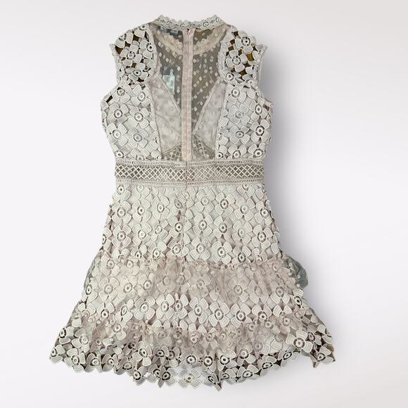 Romeo & Juliet Couture NWT Crochet Mesh Mini‎ Dress Dusty Pink Size M - Picture 9 of 10